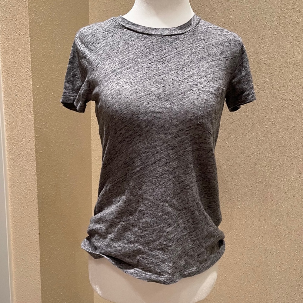 Madewell Heathered Gray Crewneck Pocket Tee - Picture 3 of 6